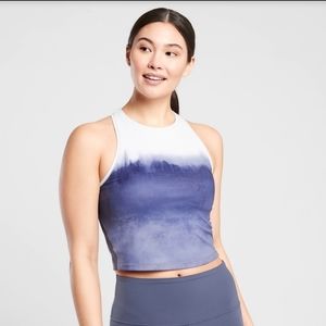 Athleta Shanti watercolor stripe crop tank
